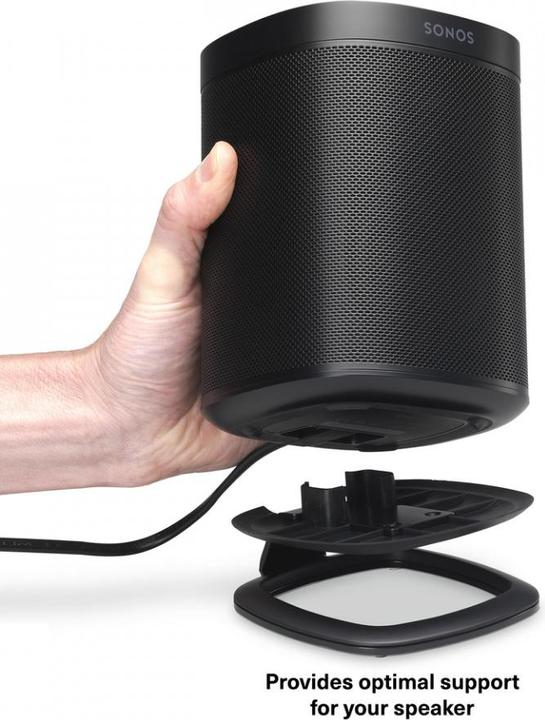 Actual product image Flexson Sonos ONE table stand in black single piece (1 pcs., Stand)