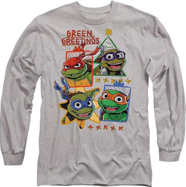 Teenage Mutant NT Green Greetings TShirt weihnachtliches Design (M)