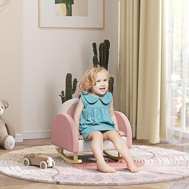 Produktbild Aiyaplay Kindersessel Samt, Holz Rosa (Kindersessel)