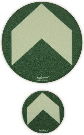 Image du produit Everglow Ronds avec flèche diamètre 9.5cm autocollants