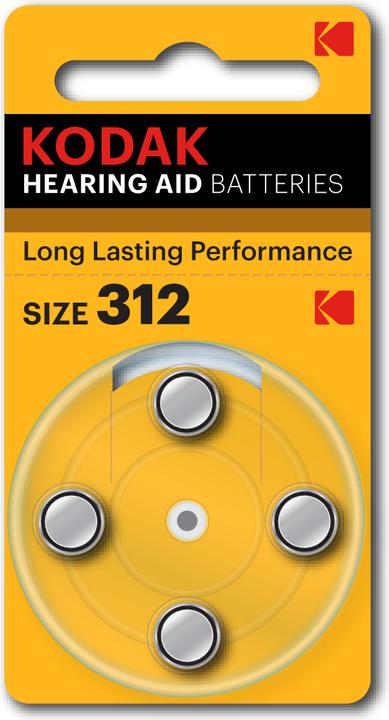 Kodak Hearing Aid 312 Einwegbatterie Zink-Luft (4 Stk., A312)