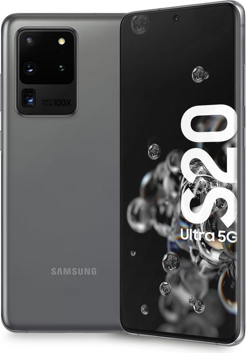 Samsung Galaxy S20 Ultra - Mobile phone - 40 MP 128 GB - Gray (128 GB, Cosmic Gray, 6.90", Hybrid Dual SIM + eSIM, 108 Mpx, 5G)