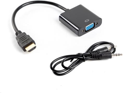 Produktbild Lanberg AD-0017-BK Videokabel-Adapter HDMI-A VGA (HDMI, VGA, 20 cm)