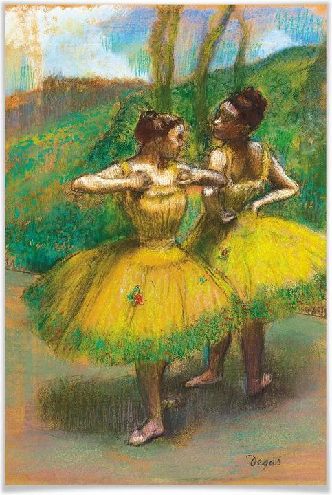 Image du produit Trenddeko Degas - Deux danseuses en jaune (40 x 60 cm)