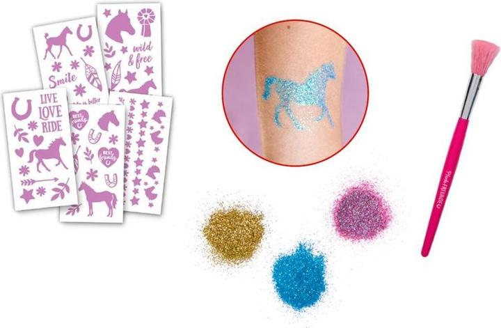 Produktbild Die Spiegelburg DIY Glitzer-Tattoos Pferdefreunde