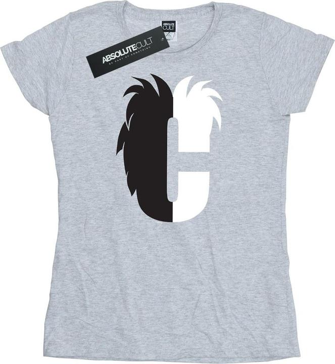 Actual product image Disney Womens/Ladies Alphabet C Is For Cruella De Vil Cotton T-Shirt (XXL)