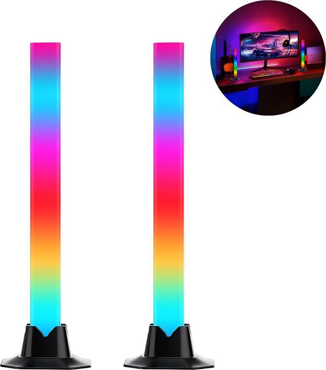Hermex 2er Set LED-Umgebungslicht Stehlampe Hintergrund-Beleuchtung Desktop-Licht