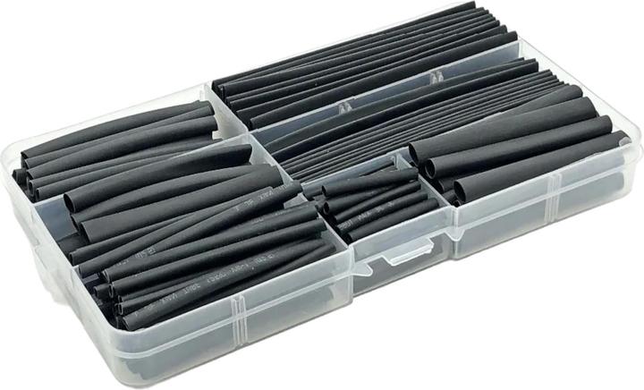 Produktbild Purecrea Schrumpfschlauch Set schwarz 140 Stück / Total 7.6m (140 x)