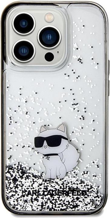 Immagine prodotto Karl Lagerfeld KLHCP14LLKCNSK Custodia rigida trasparente per iPhone 14 Pro 6,1" Liquid Glitter Choupette (Apple iPhone 14 Pro)