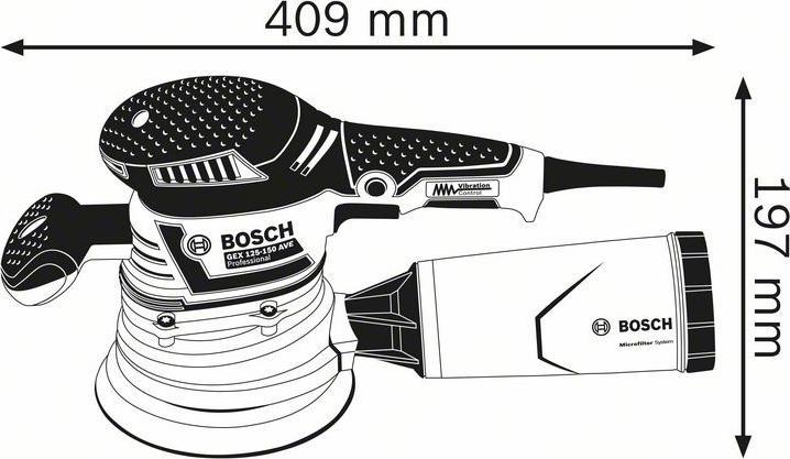 Produktbild Bosch Professional GEX 125-150 AVE Set inkl. L-BOXX (Exzenterschleifer, 400 W)