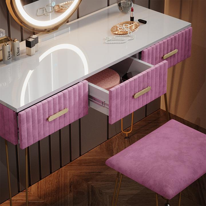Actual product image Vicco Layla with stool and lighting (100 x 40 x 79 cm)