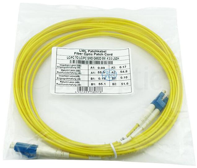 Actual product image BlueOptics CAB-SMF-LC-LC-2 compatible LC-LC singlemode patch cable 2 metres (2 m)