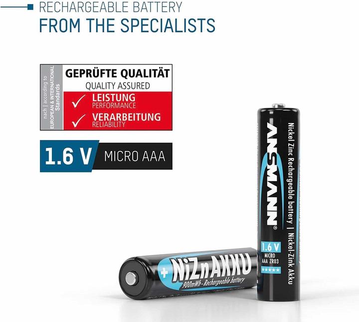 Immagine prodotto Ansmann Batteria NiZN (4 pz., AAA, 550 mAh)