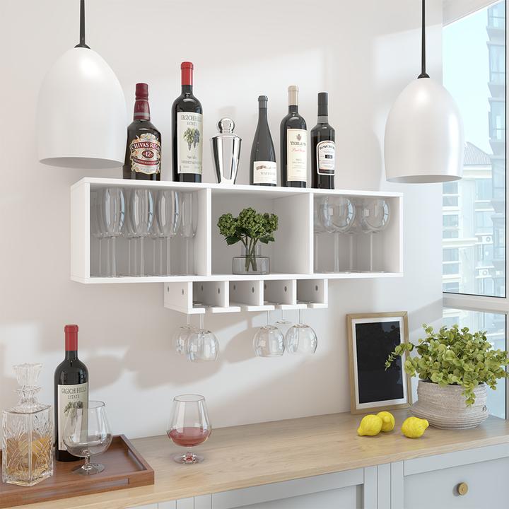 Produktbild Vicco Weinglasregal Vin, Weiss, mit Glashalter