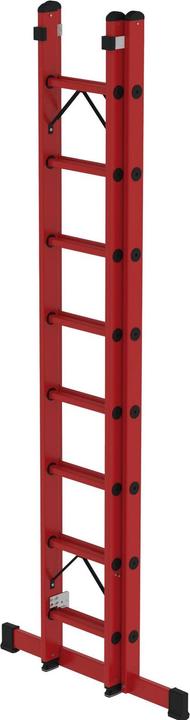 Image du produit Munk Echelle coulissante à échelons en 2 parties GFK avec traverse standard 2x8 échelons (Échelle pour rayonnage, 418 cm)