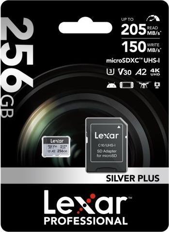 Produktbild Lexar Professional Silver Plus (256 GB, microSDXC, U3, UHS-I)