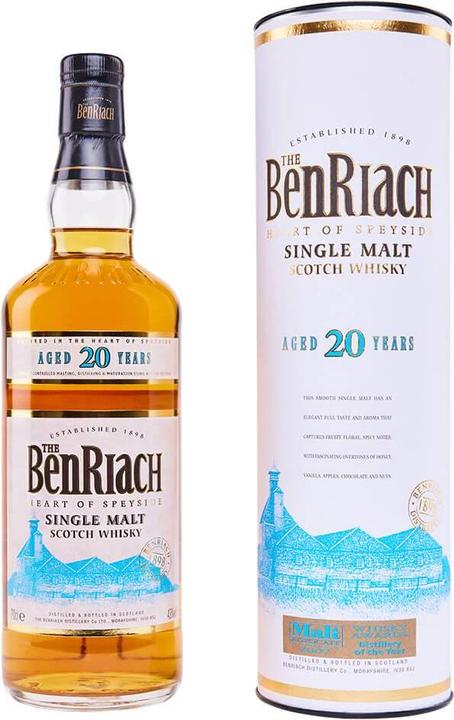 BenRiach 20 Years (Single Malt, Scotch Whisky, 1 x 70 cl)
