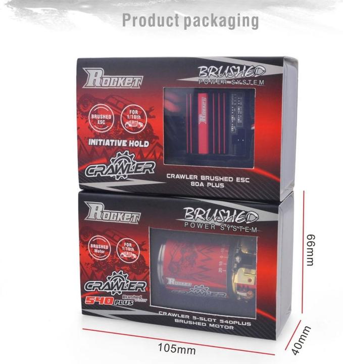 Actual product image Surpass Hobby Surpass Combo 540-PLUS 4 Poles 5-slots auto hold 13T + 80A-PLUS top-level brushed ECS