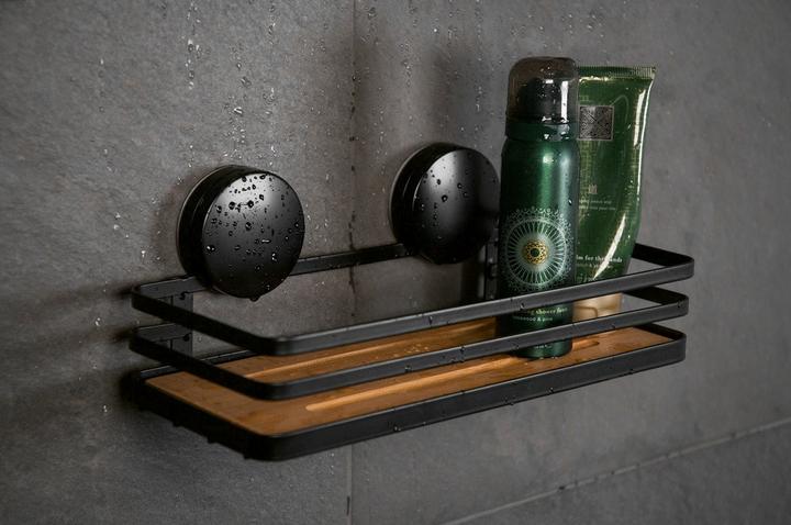 Produktbild Wenko Static-Loc® Alba Duschkorb Stahl, Bambus