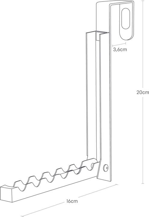 Actual product image Yamazaki Folding door hook SMART