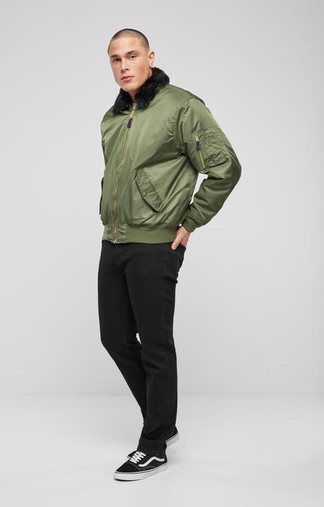 Actual product image Brandit MA2 Fur Collar outdoor jacket size L colour olive (L)