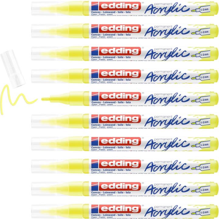 Actual product image Edding Acrylic marker 5300 Fine (Neon yellow, 2 mm, 1 x)