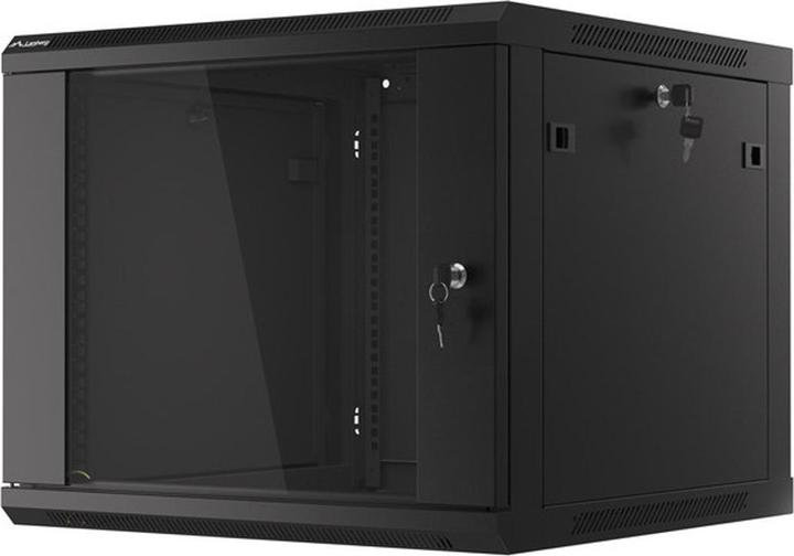 Produktbild Lanberg WF01-6609-10B Rack 9U Wandmontiertes Regal Schwarz (9 HE, 19 Zoll Rack)