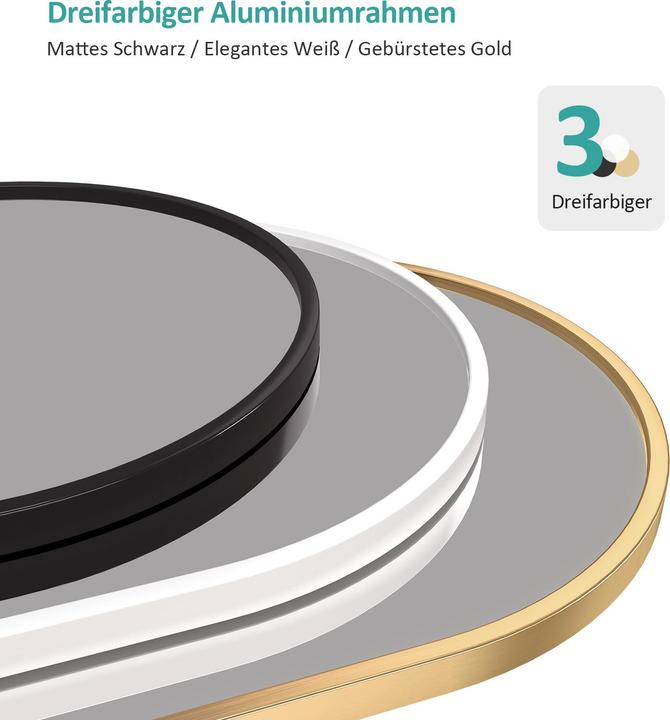 Produktbild Emke Bogen Standspiegel mit Rahmen aus Aluminium, 60*160cm, Gold
