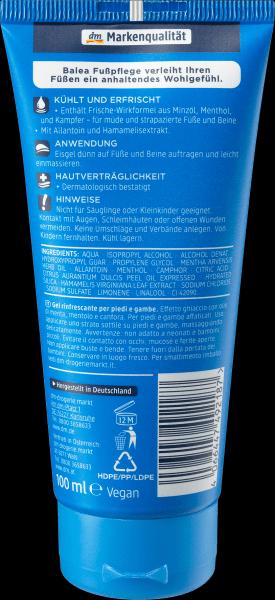Produktbild dm Balea Fuss & Bein Eisgel (Fusscrème & Fussgel, 100 ml)