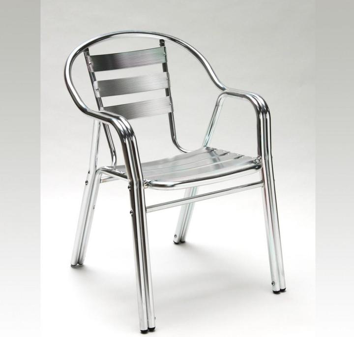 Produktbild Dema Alu Gartenstuhl Alustuhl Stapelstuhl Bistrostuhl Bistrosessel Stuhl Sessel Twin