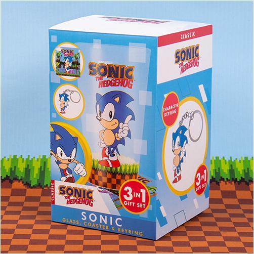 Actual product image Fizz Creations Sonic the Hedgehog mug, coaster and keychain set (250 ml, 1 x)
