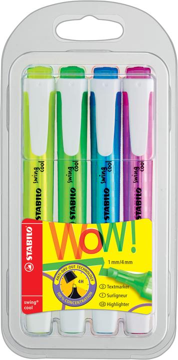 Immagine prodotto STABILO Swing Cool (Blu, Giallo, Verde, Pink, 4 mm, 4 x)