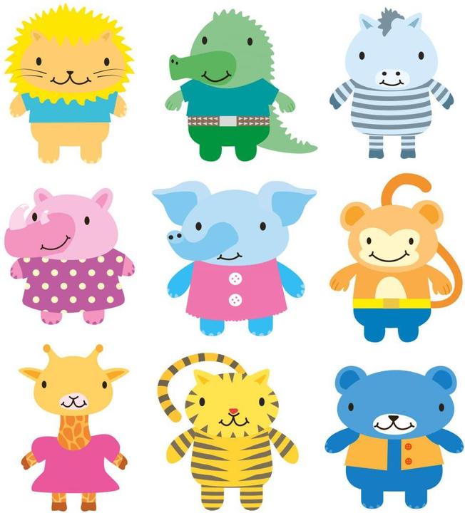 Actual product image Trenddeko Cute animals (60 x 70 cm, 100 x 116 cm)