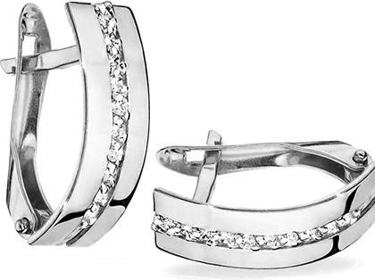 JVD Glittering silver earrings SVLE0649XH2BI00