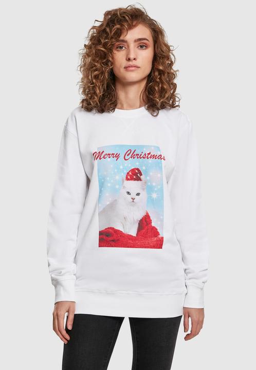 Produktbild Merchcode Ladies Merry Christmas Cat Crewneck (L)