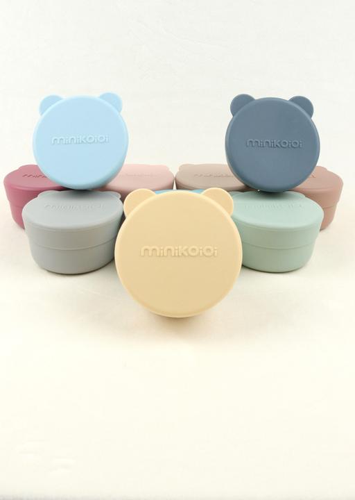 Image du produit Minikoioi Mini Bol avec Couvercle, 2 pcs, Beige Poudre / Gris Poudré