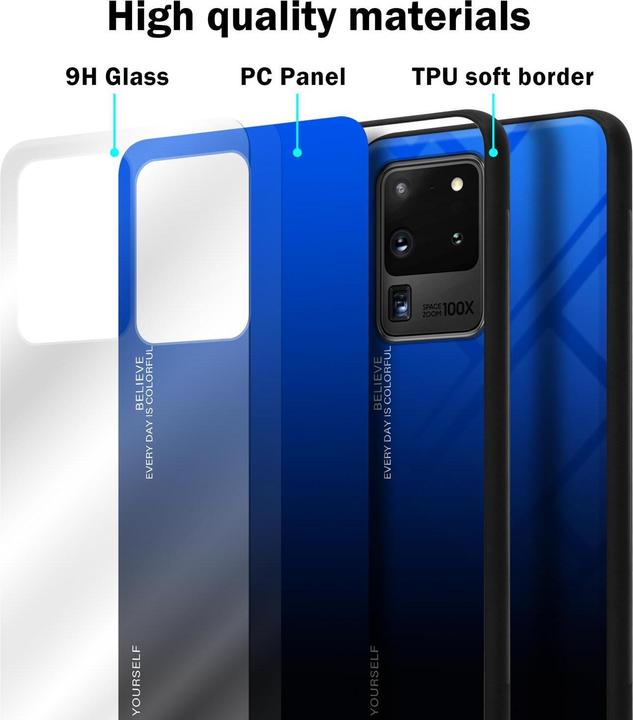 Produktbild Cadorabo TPU 2 Farben Glas Cover (Samsung Galaxy S20 Ultra)