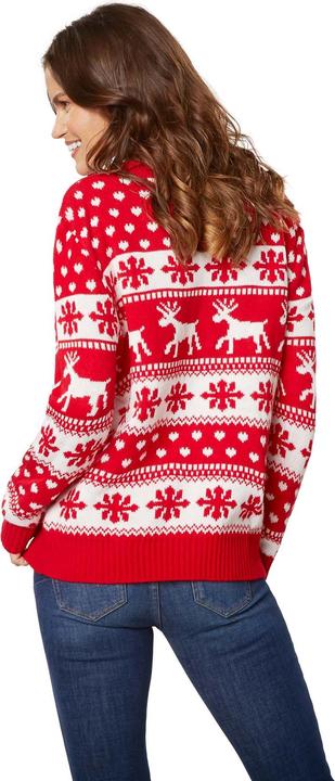 Immagine prodotto tectake Pullover natalizio Fascino invernale rosso-bianco da donna (M)