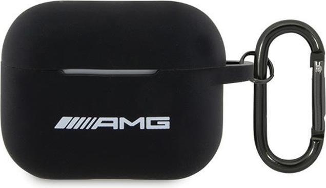 Actual product image Mercedes-Benz AMG AMAP2RBK AirPods Pro 2 cover czarny/black Silicone White Logo (Headphone bag)