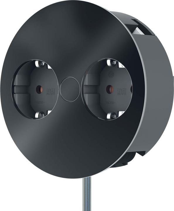 Image du produit Bachmann Twist 2S 2x prise de courant (931.100) noir brillant (2 x, CEE 7/3, 2 m)