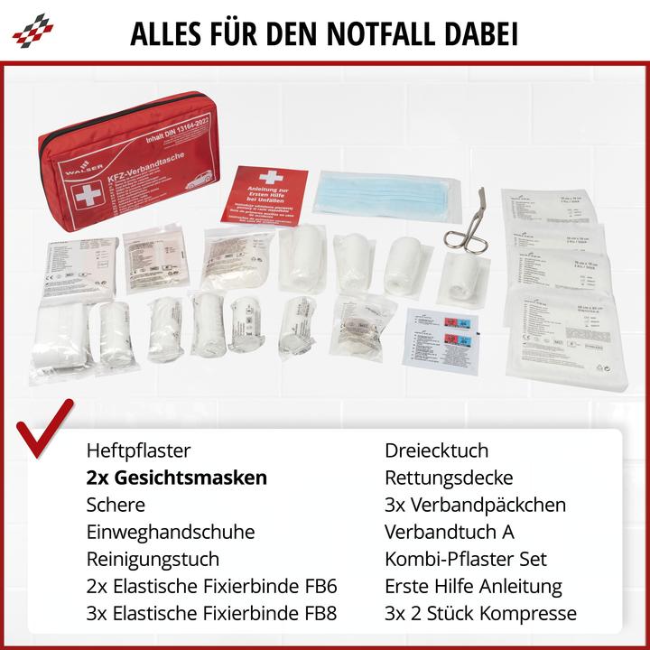 Actual product image Walser Car first aid kit black according to DIN 13164