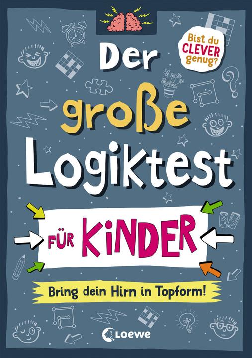 Immagine prodotto Der grosse Logiktest für Kinder - Bring dein Hirn in Topform! (Tedesco, Nikalas Catlow, Anja Seelow, Apprendimento e puzzle Loewe, Mori di Gareth, 2021)