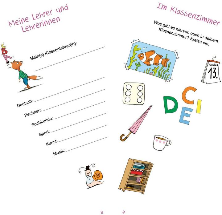 Image du produit Malin pour l'école : Hourra, je suis écolier (Sac d'école rose/bleu) (30.70 cm, 1 x)