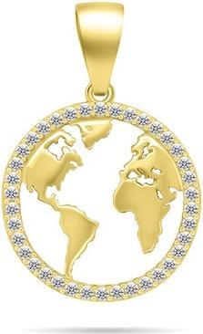 Brilio Silver - Silver pendant for luck Trefoil with zircons PT129W