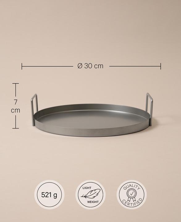 Actual product image Esmée Serving tray, metal tray with handles