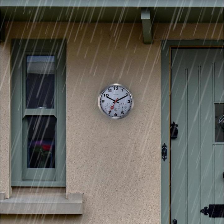 Actual product image Nextime Wall clock Clematis Ø 35 cm, silver (35 cm)