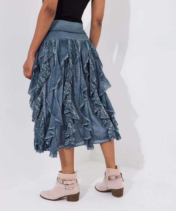 Image du produit Joe Browns Frilled Denim Look Midi Skirt (36)