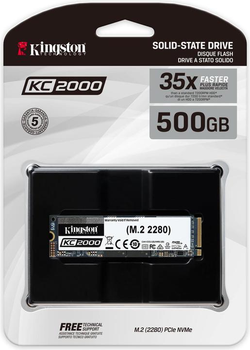 Actual product image Kingston KC2000 (500 GB, M.2 2280)