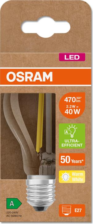 Immagine prodotto Osram Filamento Led Classic A (E27, 2.50 W, 525 lm, 1 x, A)