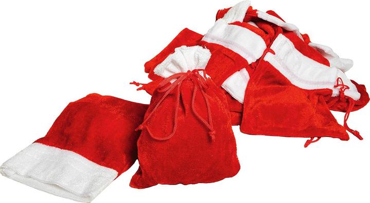 Produktbild VBS Samtbeutel "12 x 16 cm", Rot, 25 Stück (Geschenkbox, 25 x)
